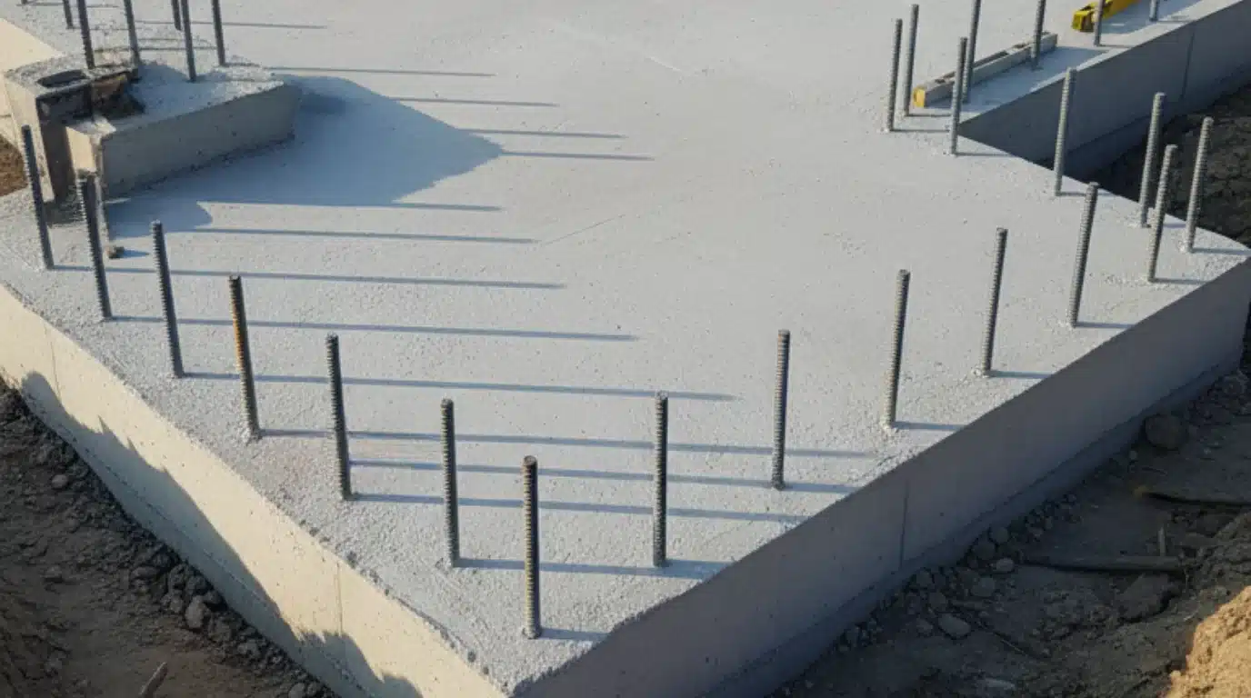 Cimentación inicial para estructura de acero