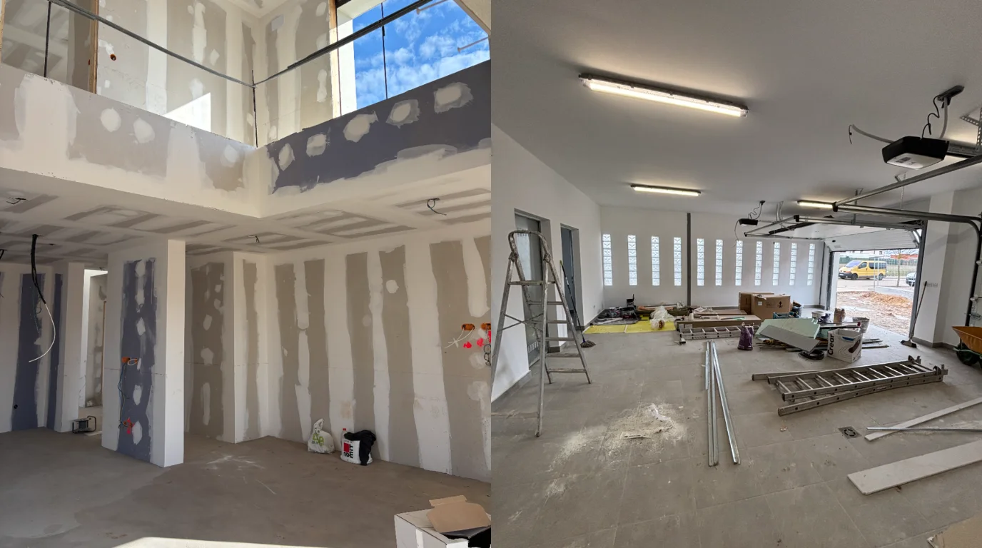 Divisiones interiores con pladur - construcción en hormigón