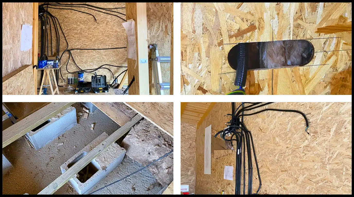 Instalación de electricidad y agua